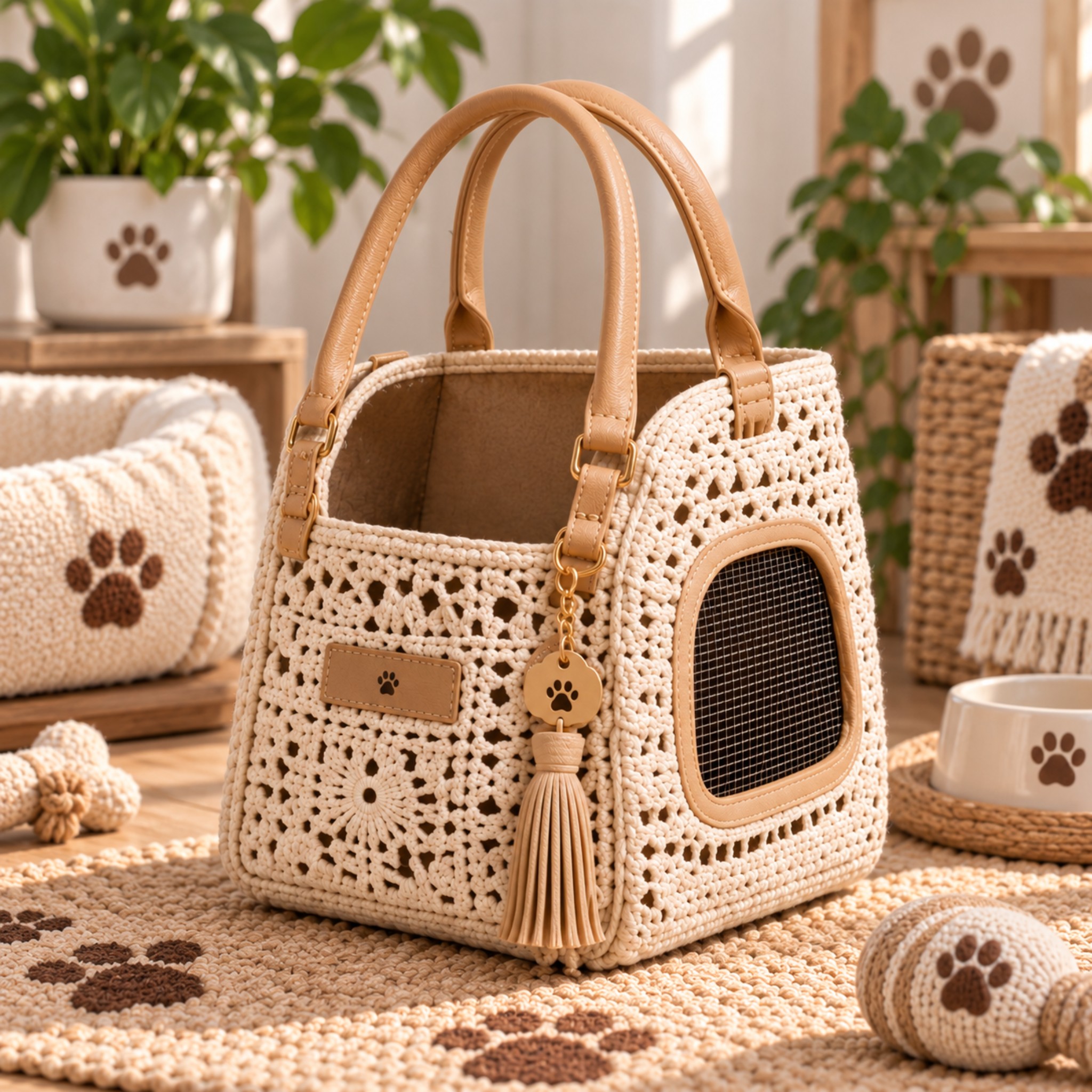 Trasportino Elegante per Gatti e Cani di Taglia Piccola